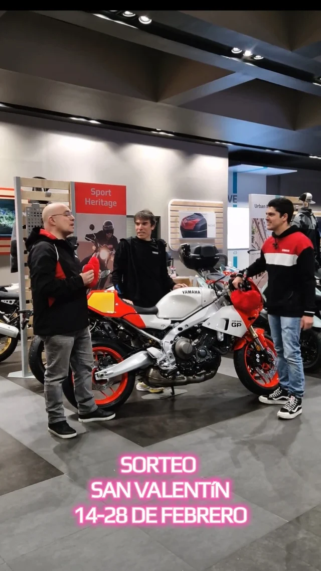 ¡SORTEO DE SAN VALENTÍN!😍

1º Premio: 250€ 💵
que gastar en lo que prefieras en uno de los tres concesionarios
2º Premio: 100€ que gastar en accesorios y boutique
3º Premio: 50€ que gastar en accesorios y boutique

@yamahamotormadridoficial 
@yamahamotormadridinfanta 
@cycleworldyamaha

¿Cómo participar?
1️⃣ Comparte tu foto/video con tu Yamhaha
2️⃣ Menciónanos en tus historias o etiquétanos en tu publicación (al menos una de las 3 cuentas)🔝
3️⃣ Sigue al menos una de las 3 cuentas 🔝
4️⃣ Envíanos en direct tu foto/video si tienes perfil privado

¡Feliz San Valentín!💖