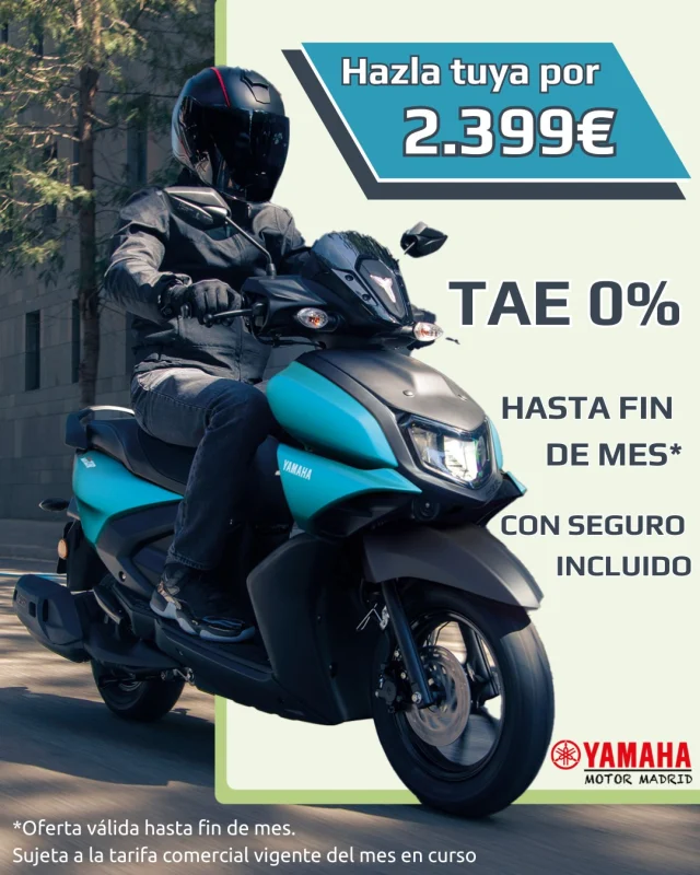 ¿Piensas en comprarte un scooter 125, fácil, cómodo y ligero?

RAYZR es la solución que estabas buscando😎
Además, hasta fin de mes puedes hacerla tuya por 2.399€ TAE 0%

¿Algunas dudas? Relax, nuestros compañeros están disponibles para asesorarte.

WhatsApp: 676208025
Calle de Zurbano, 93-95📍

#RayZR #bestoffer 
#yamahamotormadrid 
#yamaha