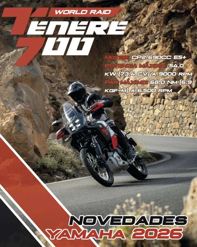 Ténéré 700 WR edición 2026:
Aquí os compartimos las principales características de esta moto.

¿Qué os parece?
Dejadnos vuestra opinión en los comentarios

#YamahaFamily #somosmotormadrid 
#tenere700 #tenere700worldraid 
#tenere700rally